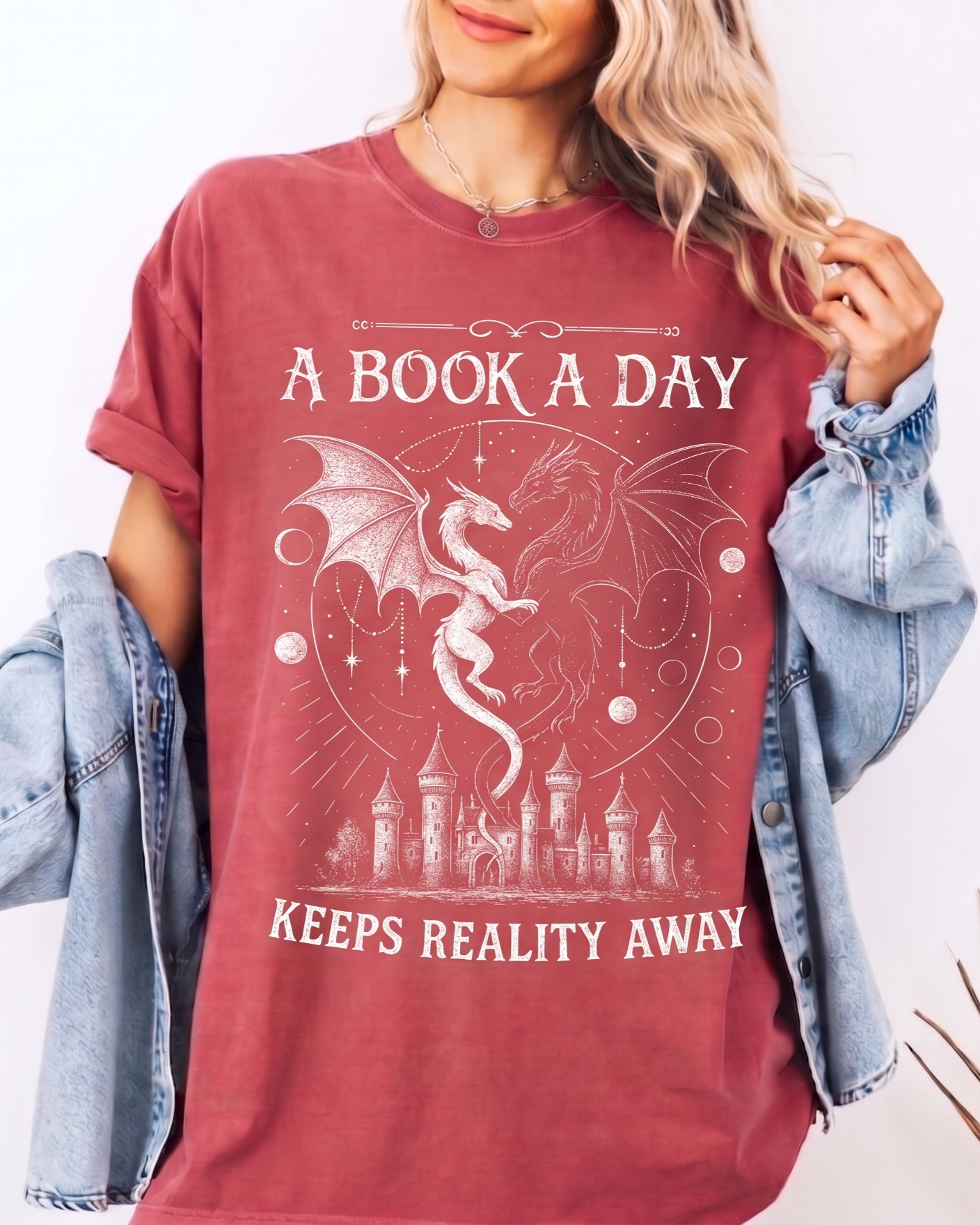 Bookish Merch | A Book A Day Keep Reality Away Comfort T-Shirt