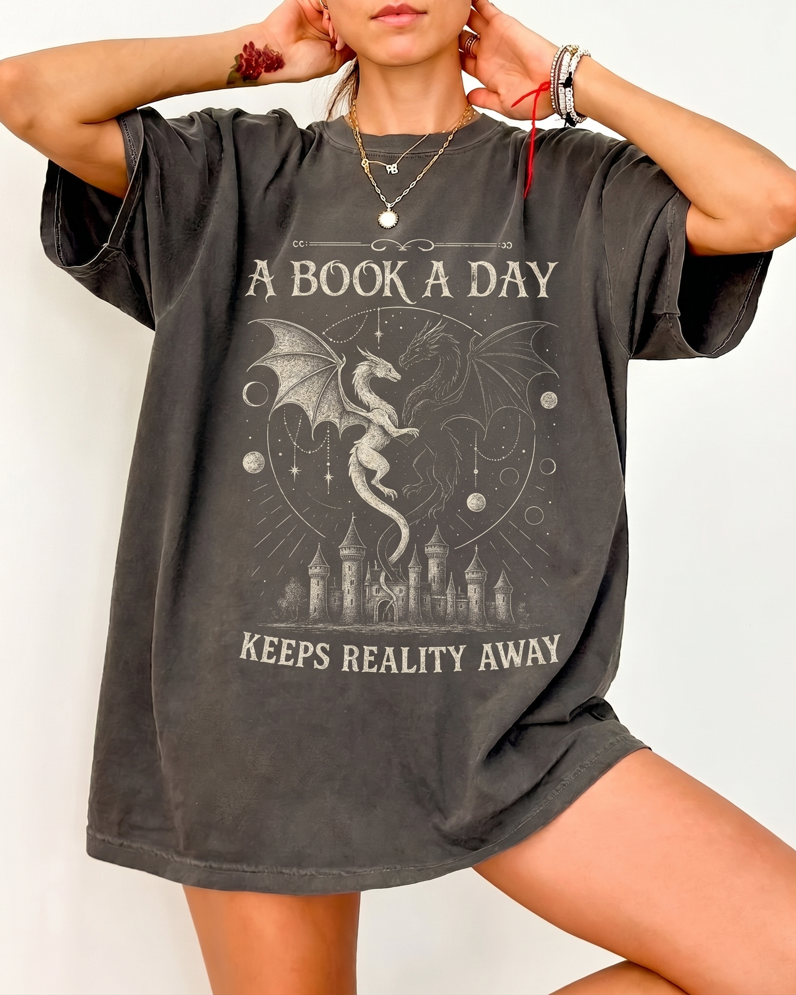 Bookish Merch | A Book A Day Keep Reality Away Comfort T-Shirt