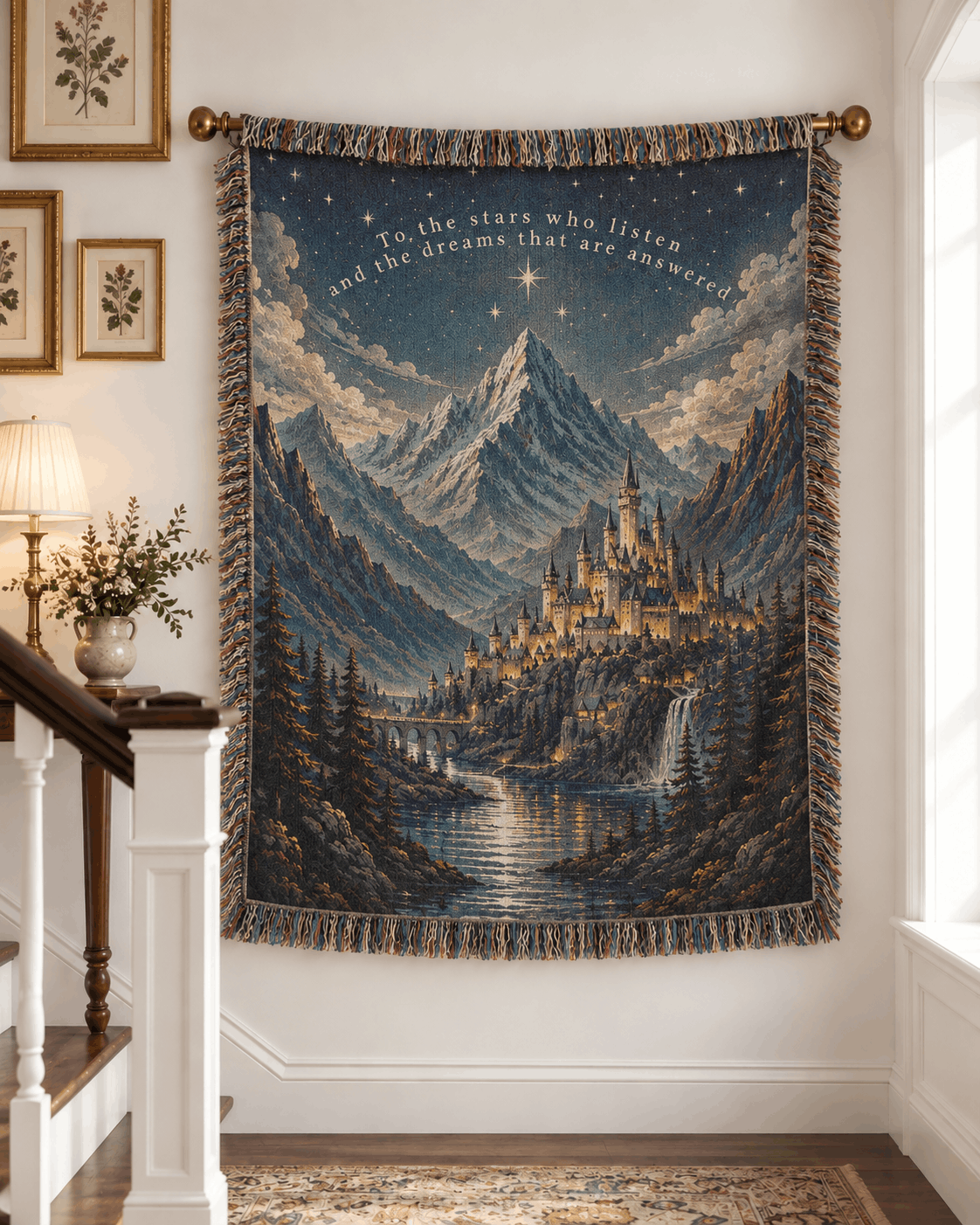 ACOTAR Woven Blanket Tapestry | Velaris City of Starlight Tapestry