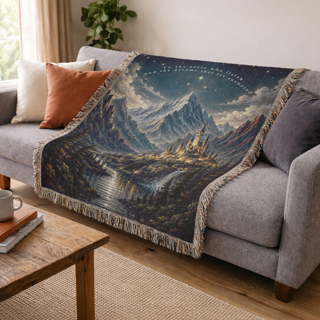 ACOTAR Woven Blanket Tapestry | Velaris City of Starlight Tapestry
