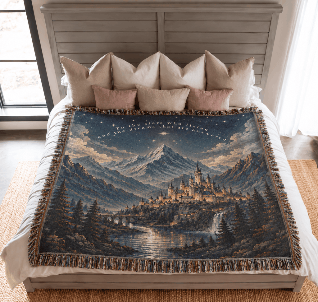 ACOTAR Woven Blanket Tapestry | Velaris City of Starlight Tapestry