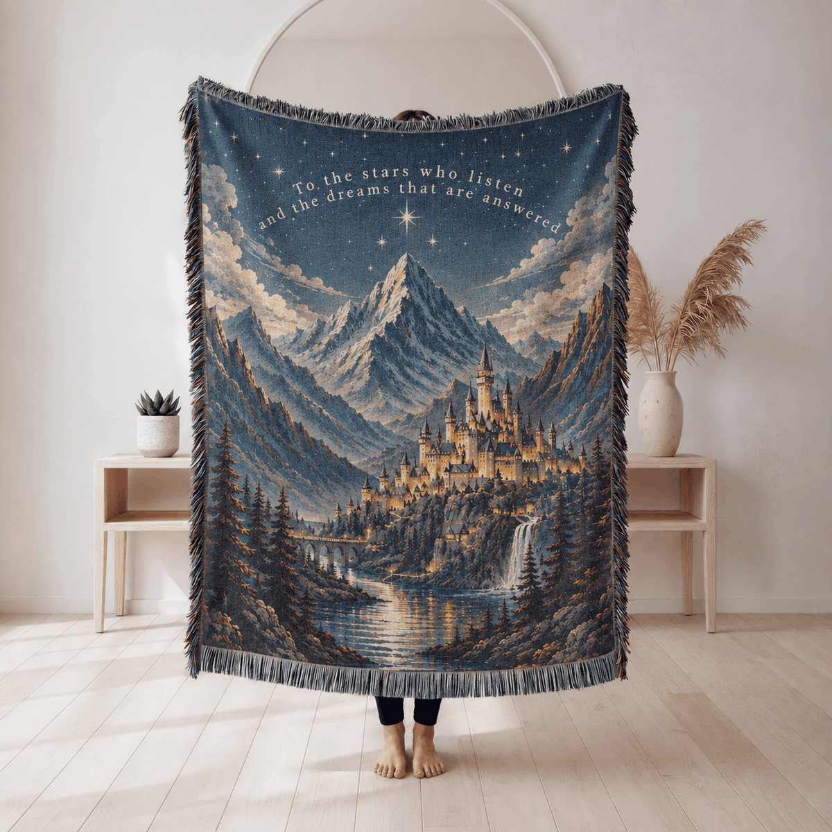 ACOTAR Woven Blanket Tapestry | Velaris City of Starlight Tapestry