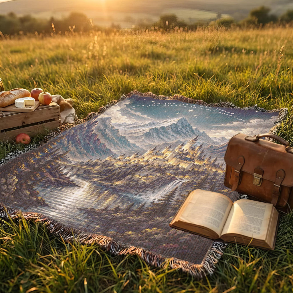 ACOTAR Woven Blanket Tapestry | Velaris City of Starlight Tapestry