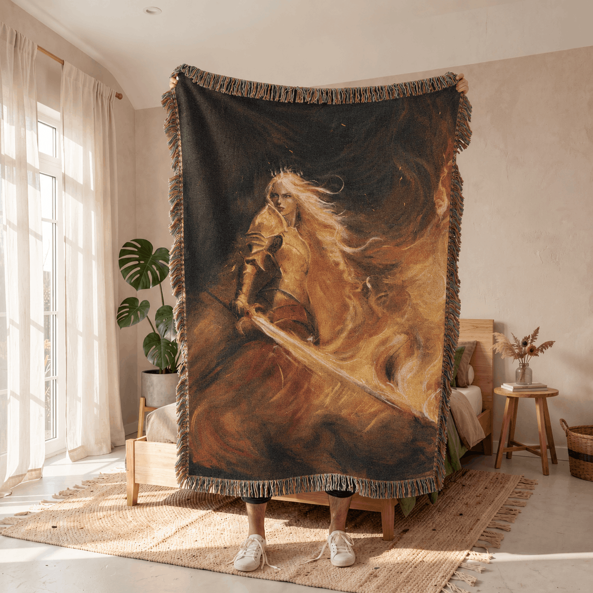 Aelin Galathynius Woven Blanket Tapestry | Throne of Glass Tapestry