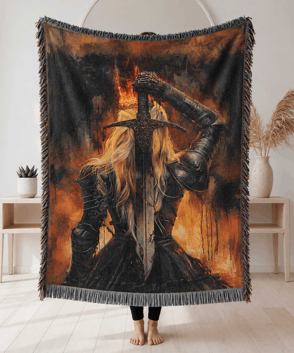 Aelin Galathynius Woven Blanket Tapestry | Throne of Glass Woven Blanket Tapestry
