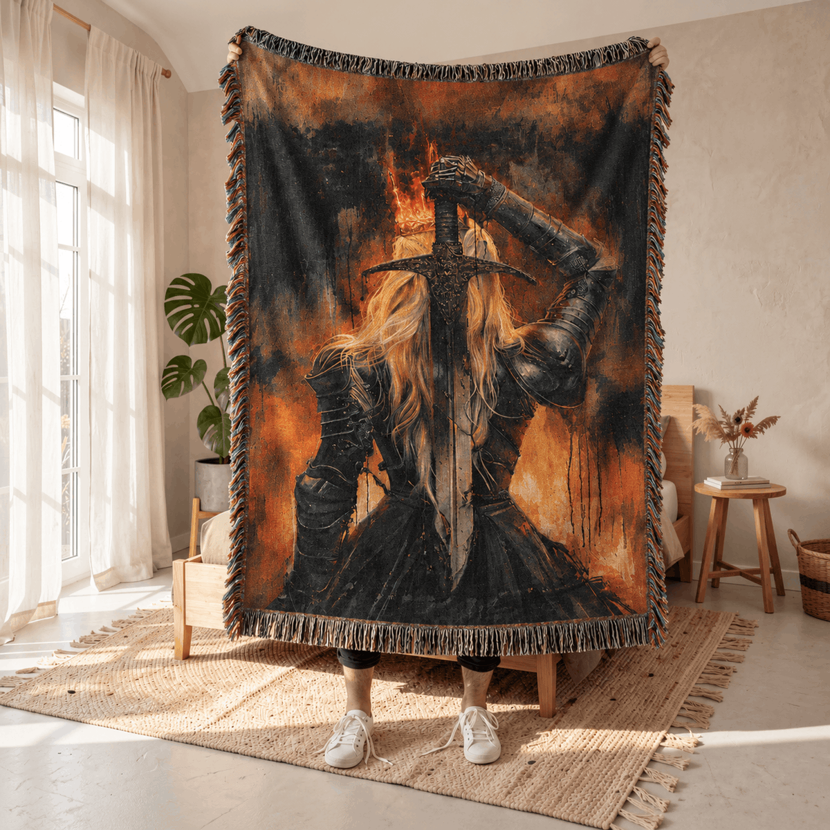 Aelin Galathynius Woven Blanket Tapestry | Throne of Glass Woven Blanket Tapestry