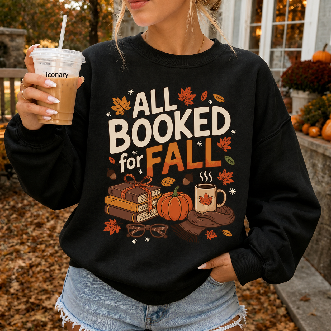 All Booked For Fall Sweatshirt | Bookish Merch | Halloween Gift For Book Lover