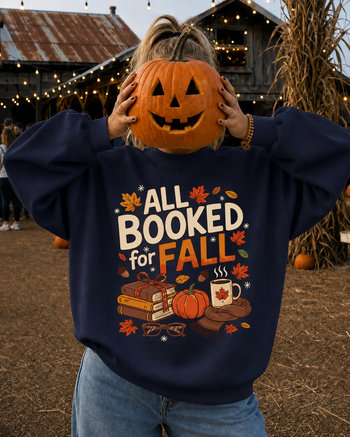 All Booked For Fall Sweatshirt | Bookish Merch | Halloween Gift For Book Lover