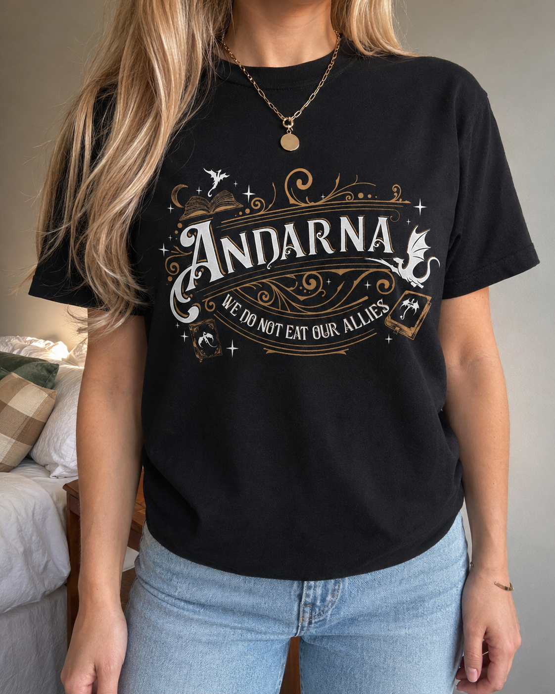 Fourth Wing Merch | Andarna We Do Not Eat Our Allies Shirt
