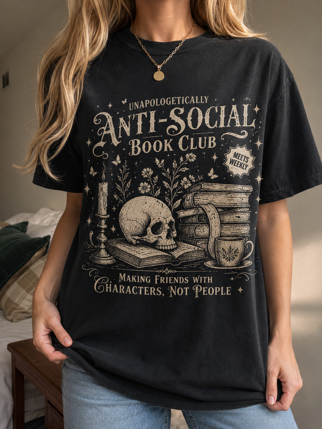 Anti Social Book Club Shirt | Bookish Merch