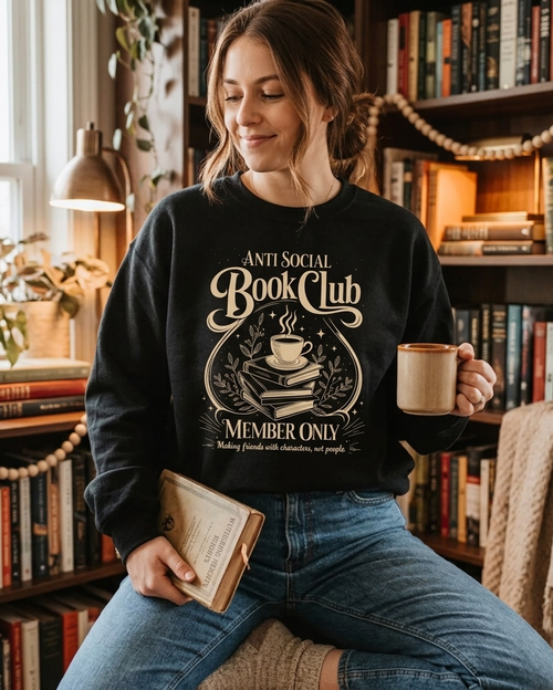 Anti Social Book Club Sweater Bookish Merch