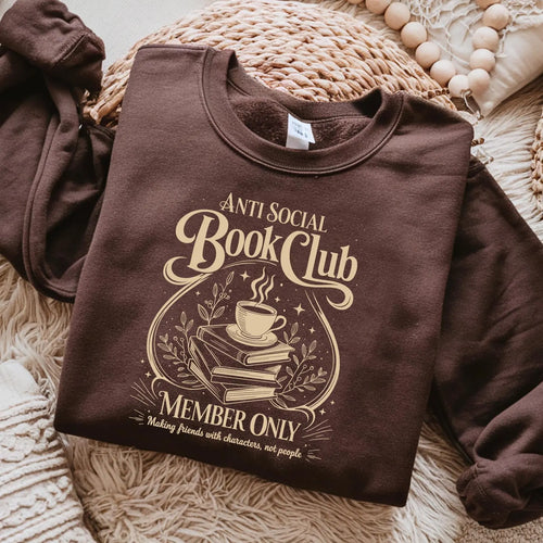Anti Social Book Club Sweater Bookish Merch