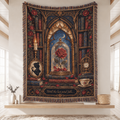 Beauty and The Beast Inspired Enchanted Rose Woven Blanket