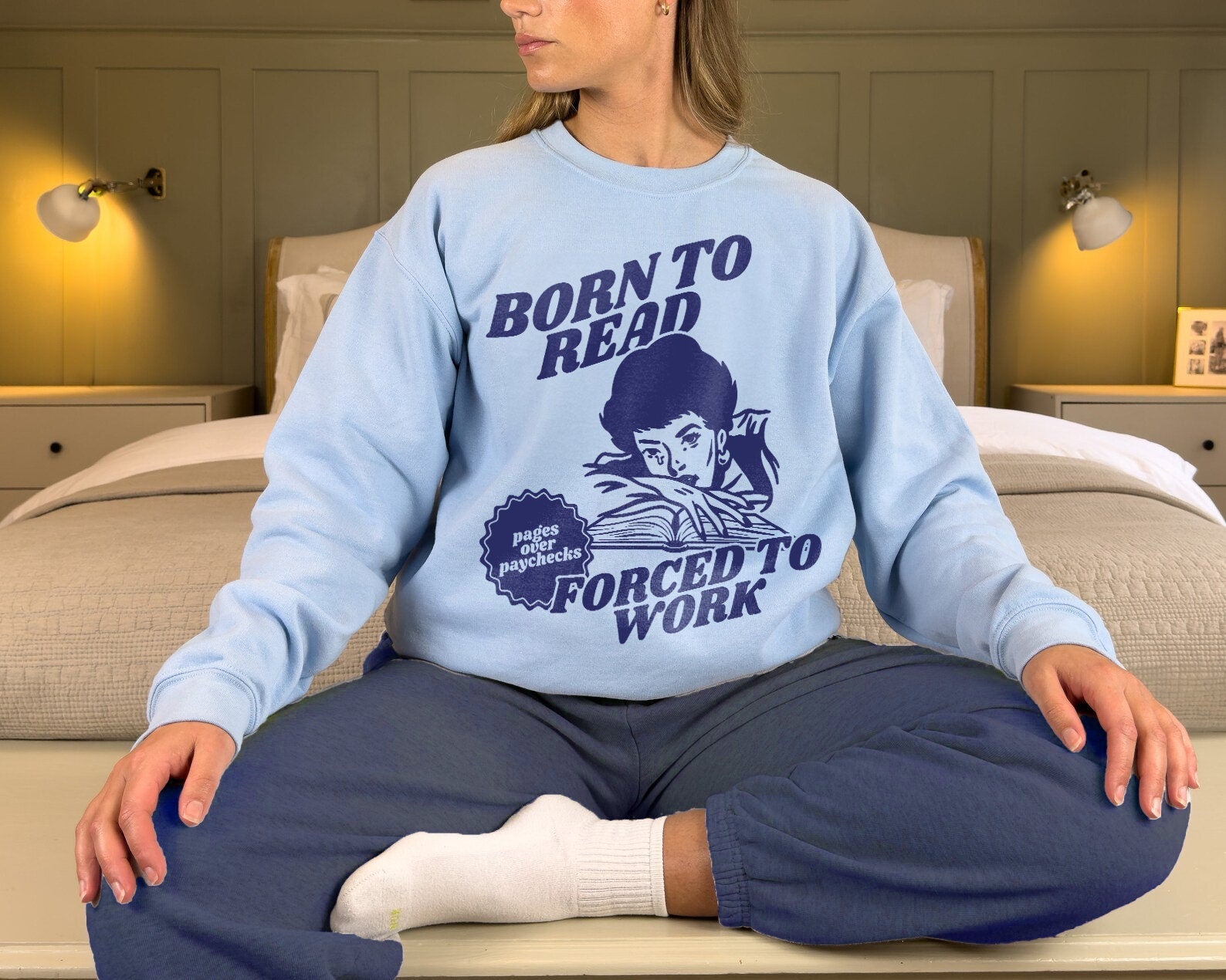 Born To Read Bookish Sweatshirt Bookish Merch