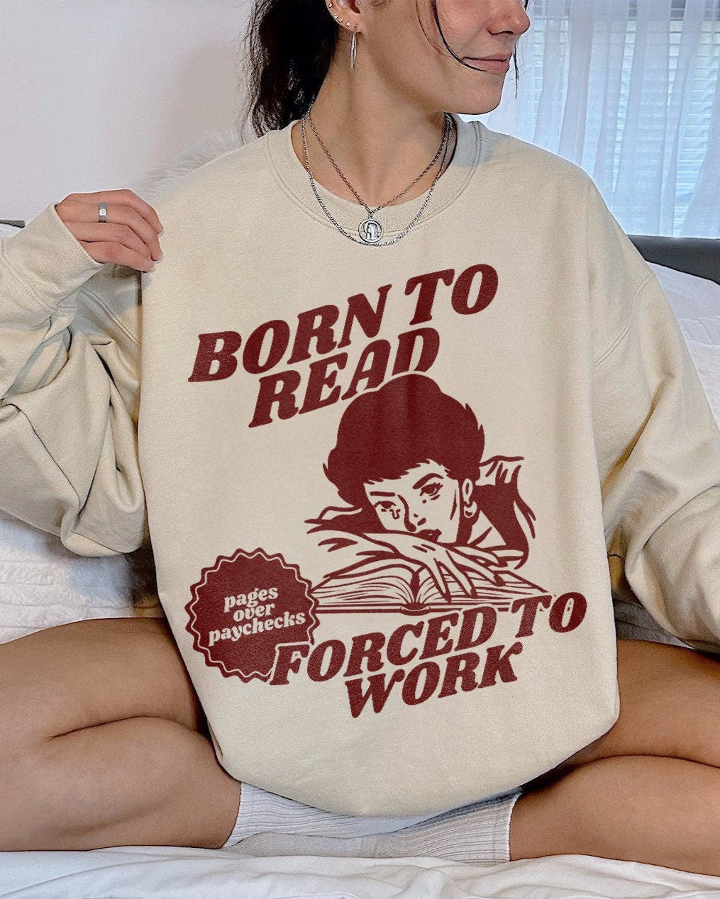 Born To Read Bookish Sweatshirt Bookish Merch