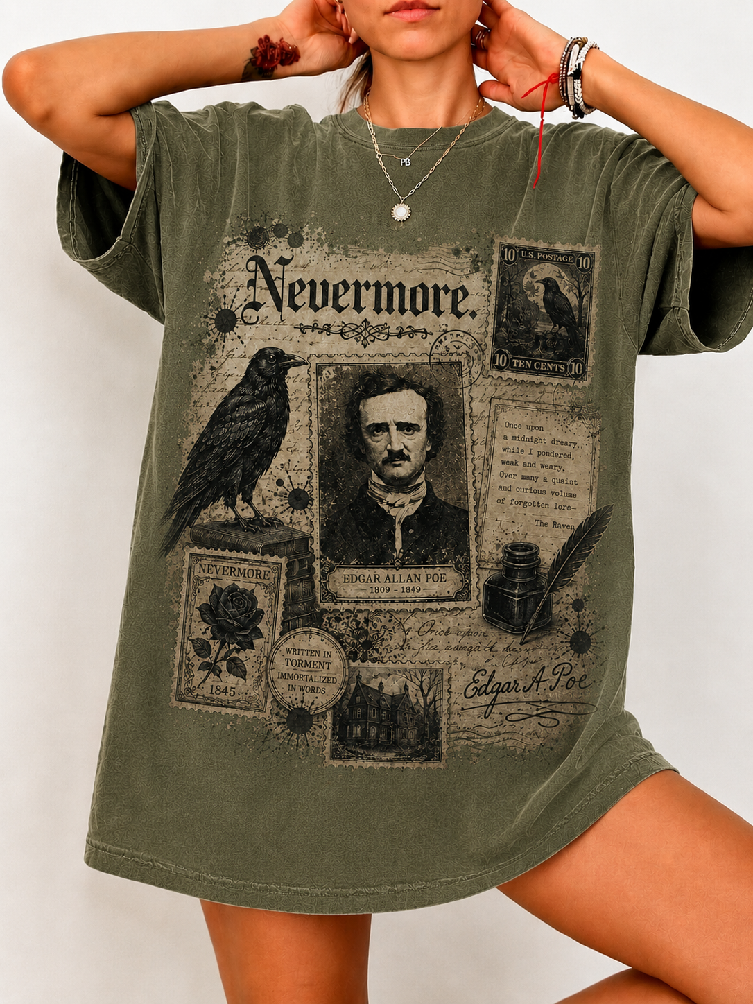 Edgar Allan Poe Merch | Nevermore T-Shirt