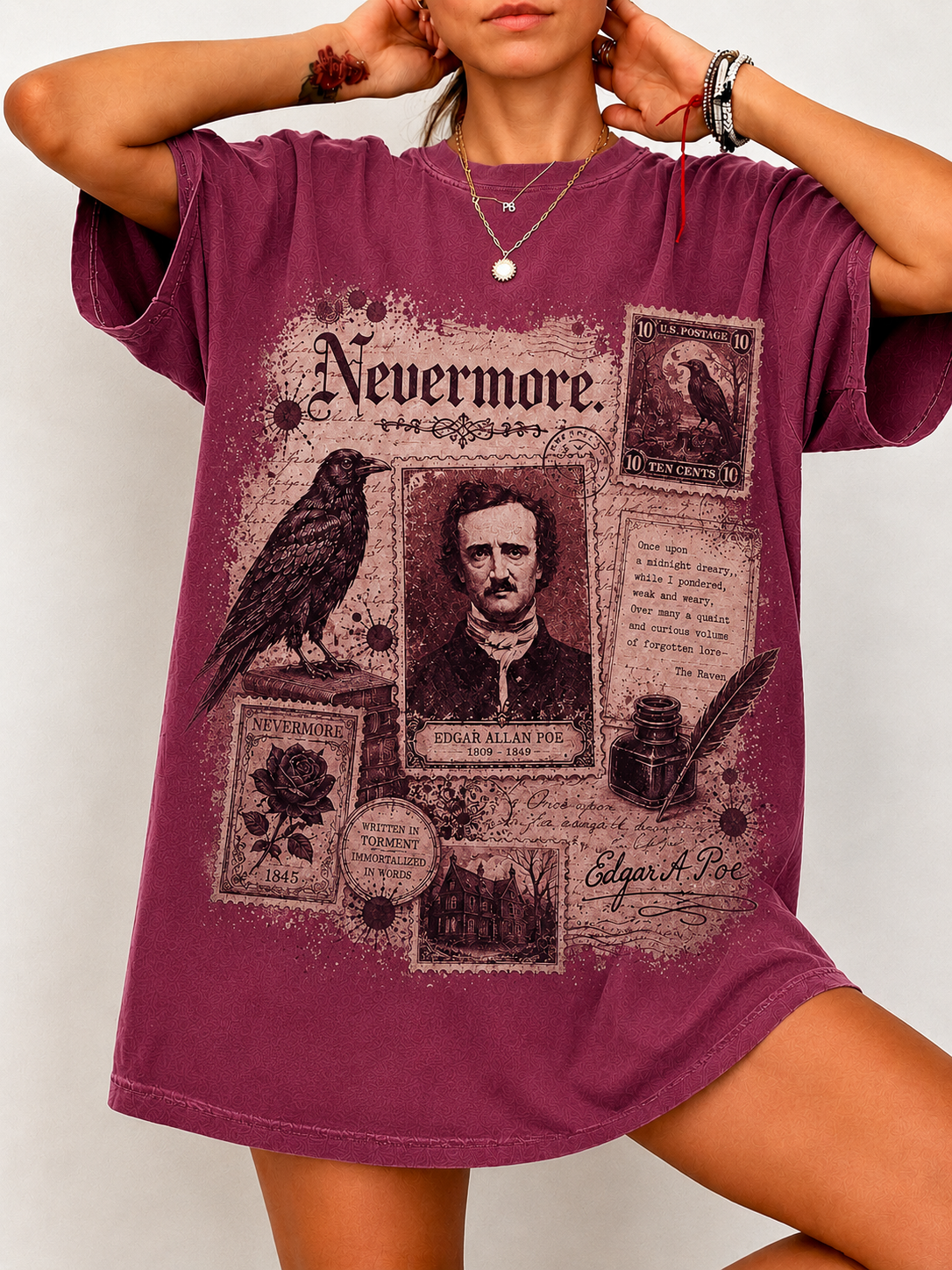 Edgar Allan Poe Merch | Nevermore T-Shirt