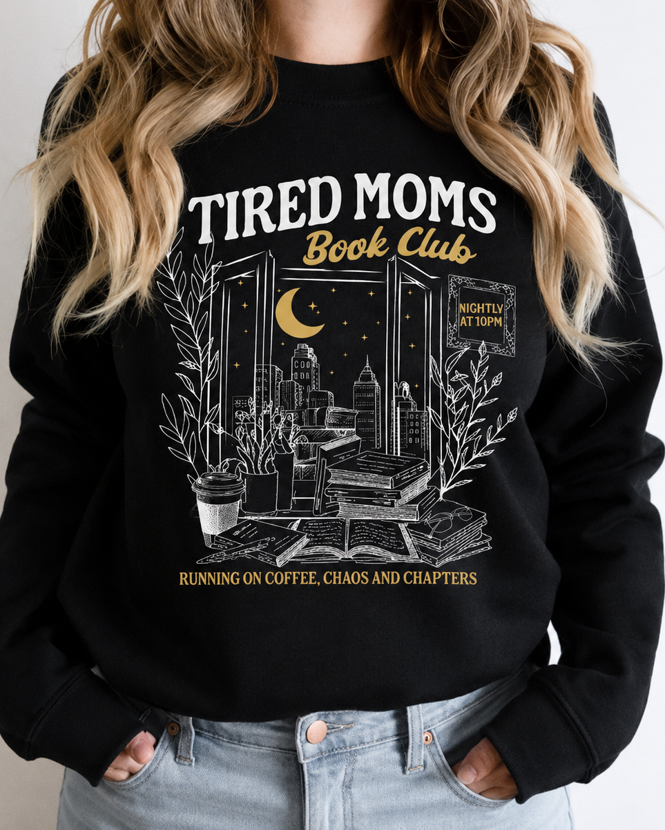 Tired Moms Book Club Sweater | Bookish Merch