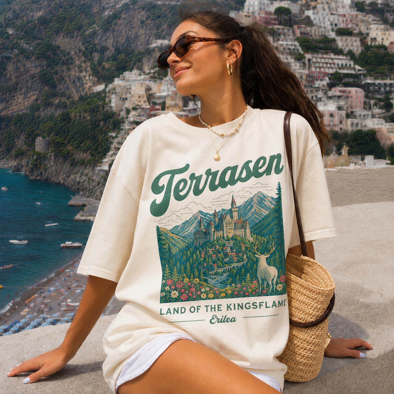 Throne Of Glass Merch | Terrasen Land Of The Kingsflame T-Shirt