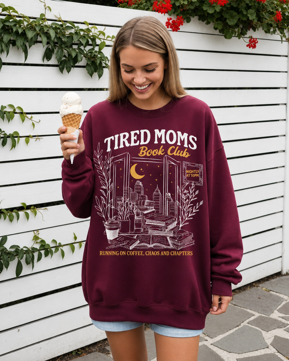 Tired Moms Book Club Sweater | Bookish Merch