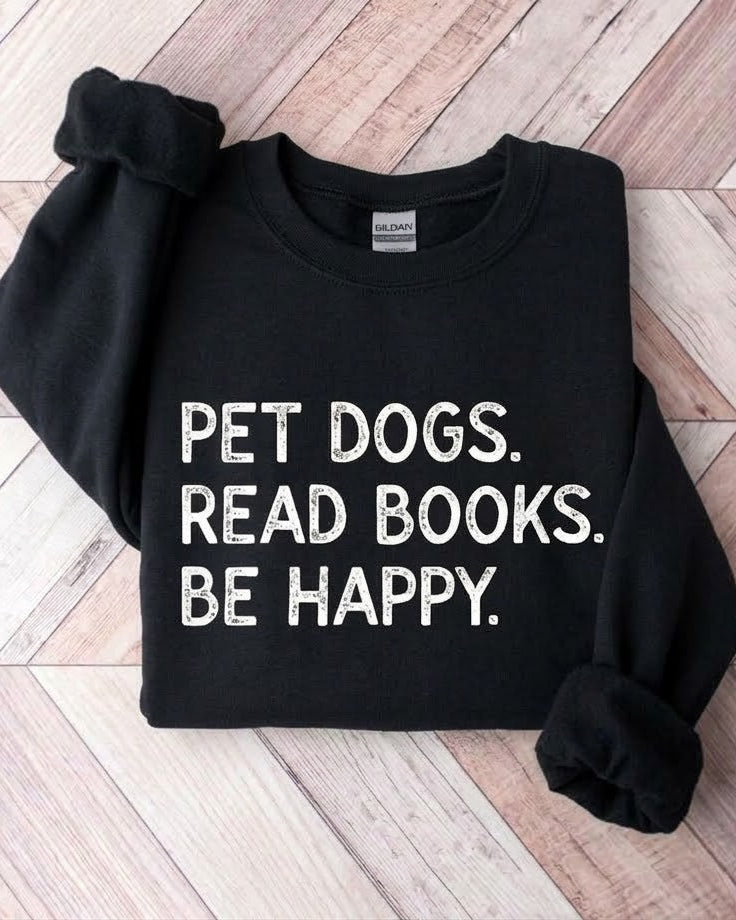 Dogs Reading Books Sweater Funny Bookish Merch