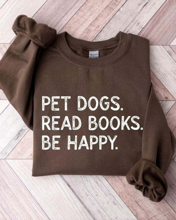 Dogs Reading Books Sweater Funny Bookish Merch