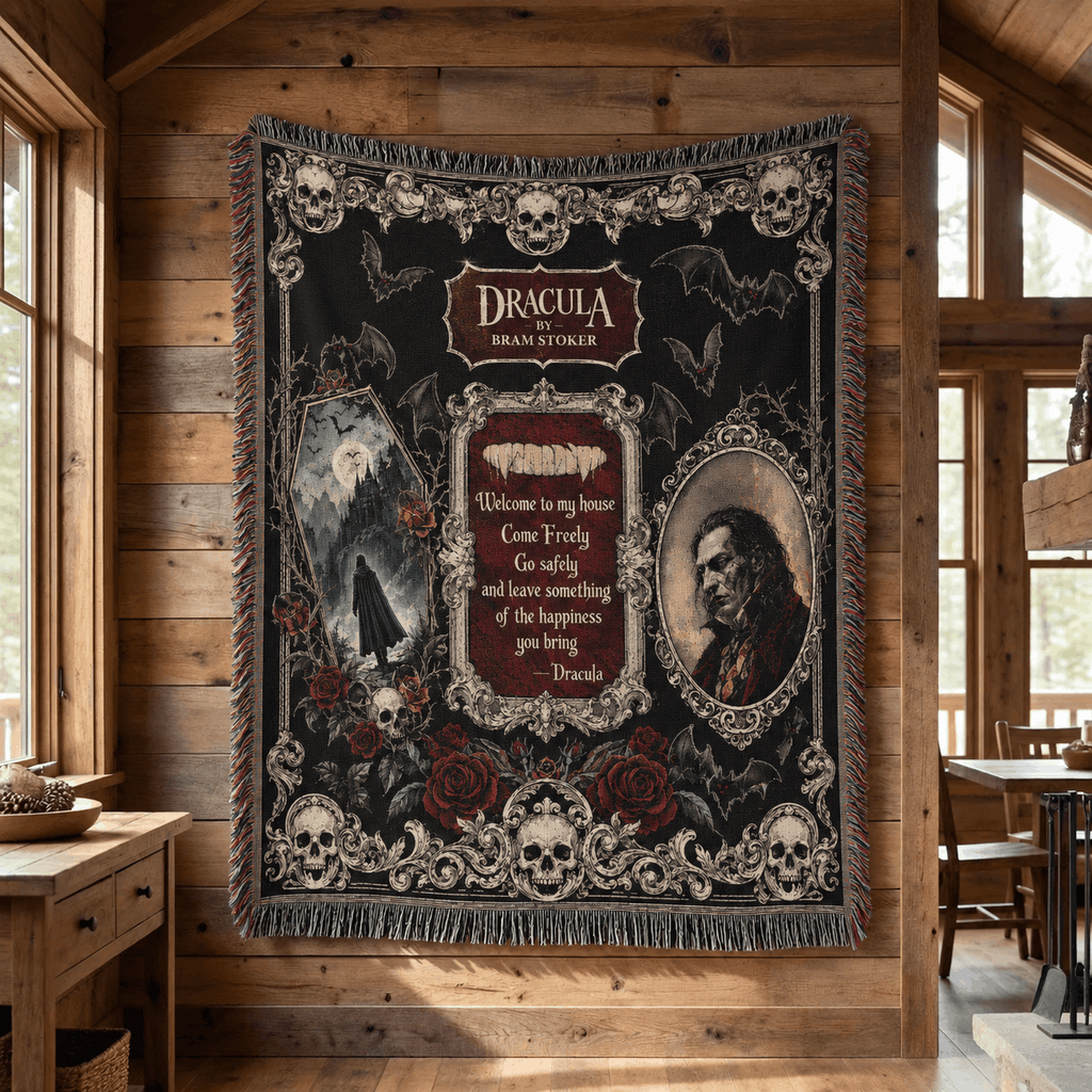 Dracula Bram Stoker Woven Blanket