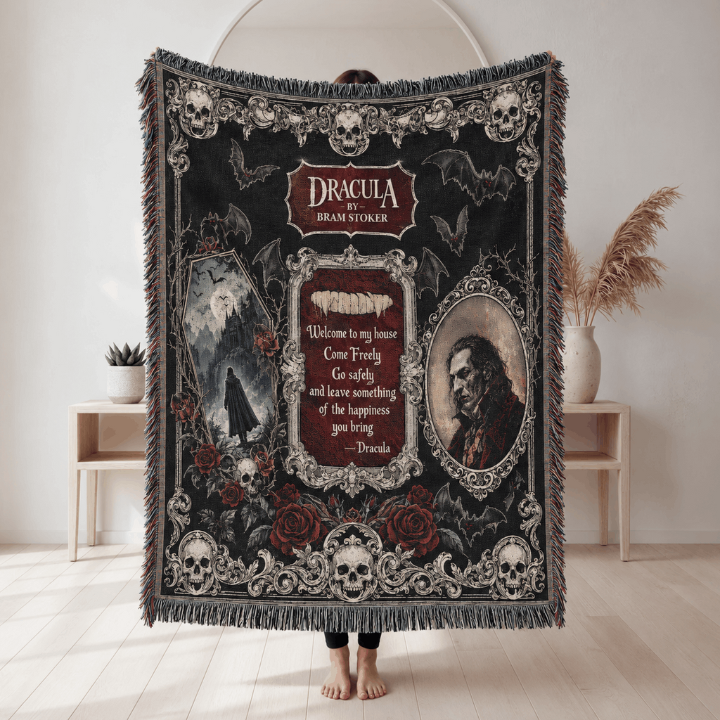 Dracula Bram Stoker Woven Blanket