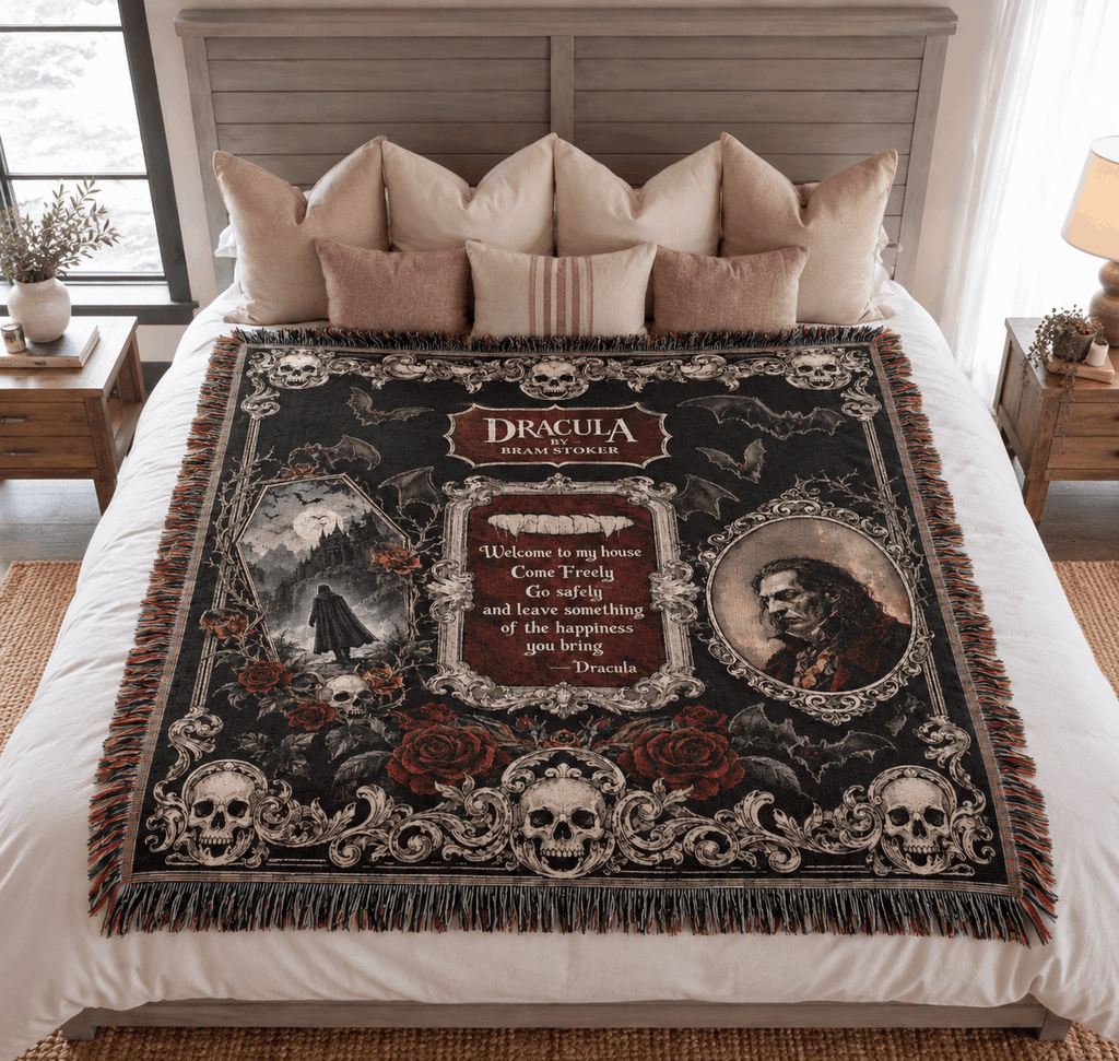 Dracula Bram Stoker Woven Blanket