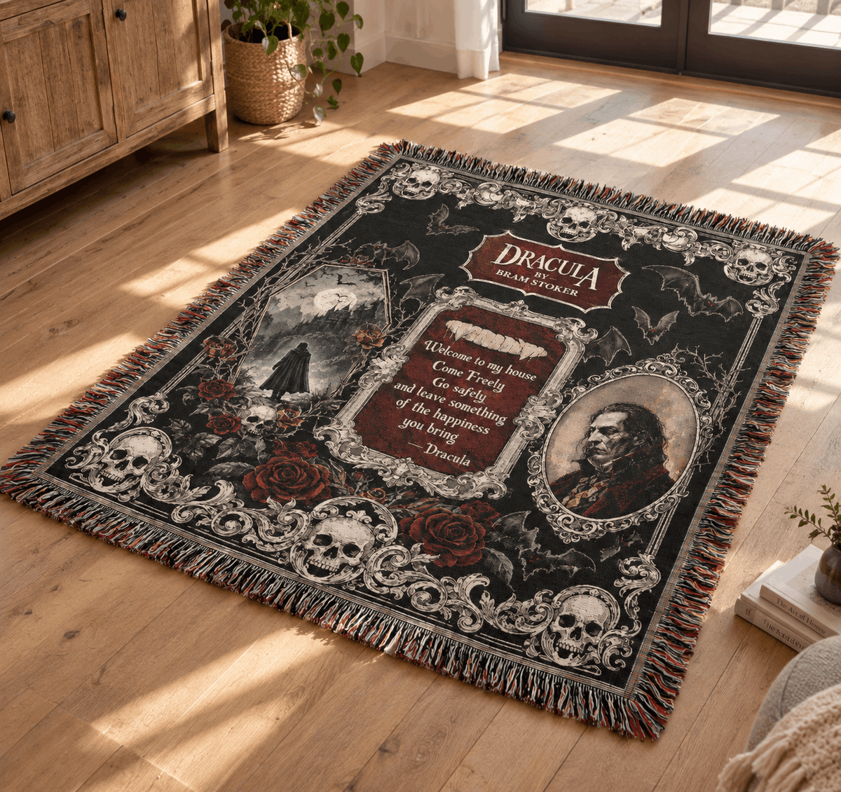 Dracula Bram Stoker Woven Blanket