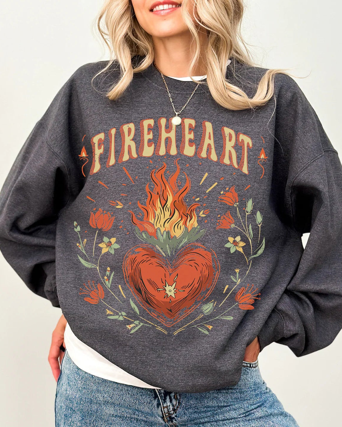 Fireheart Sweater ACOTAR Merch Velaris Merch