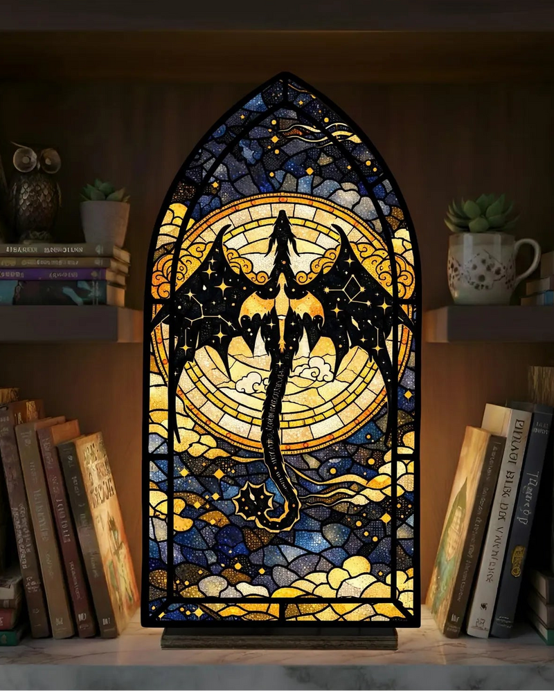Fourth Wing Suncatcher Candle Holder Book Nook