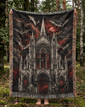 Gothic Cathedral Woven Blanket  Gothic Tapestry Throw