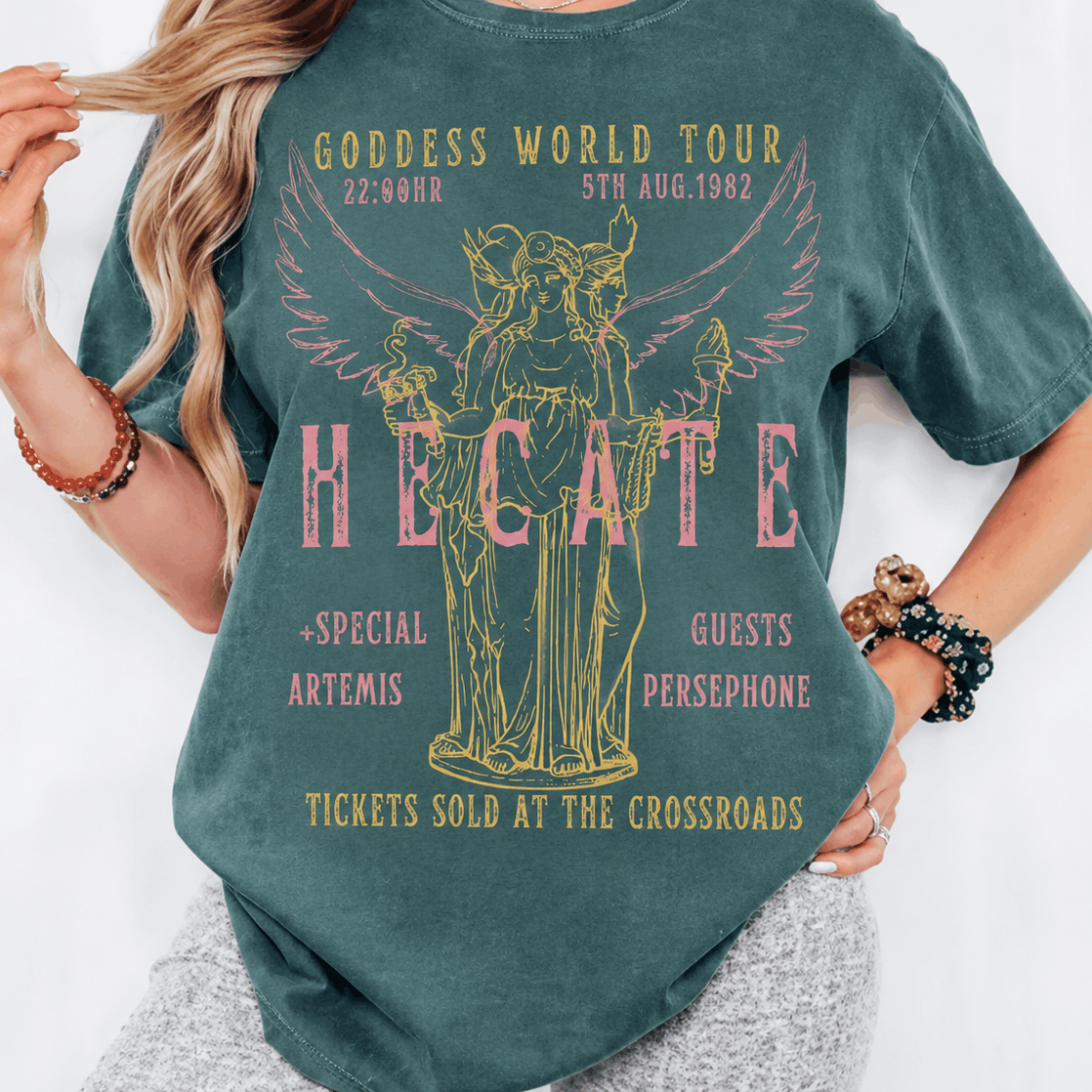 Goddess Hecate Distressed Band Shirt