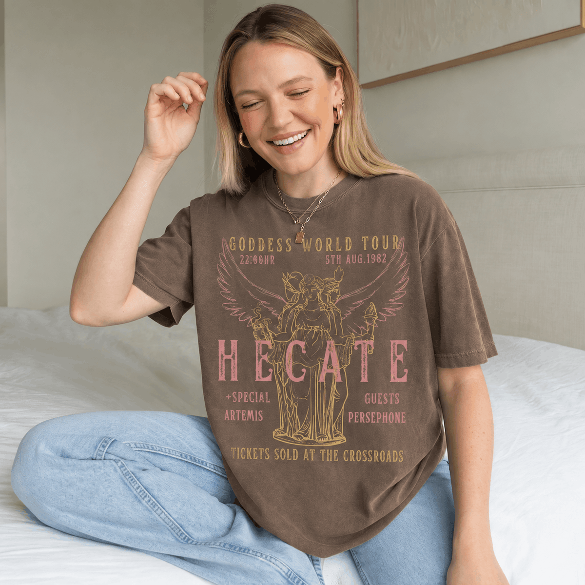 Goddess Hecate Distressed Band Shirt