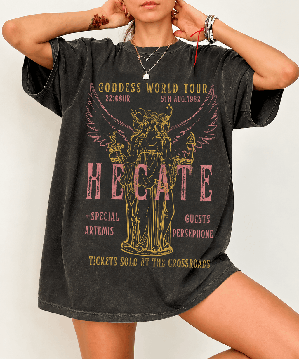 Goddess Hecate Distressed Band Shirt