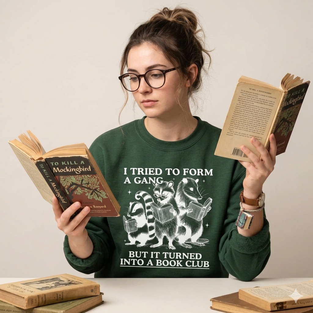 I Tried To Form A Gang Sweatshirt Funny Bookish Merch