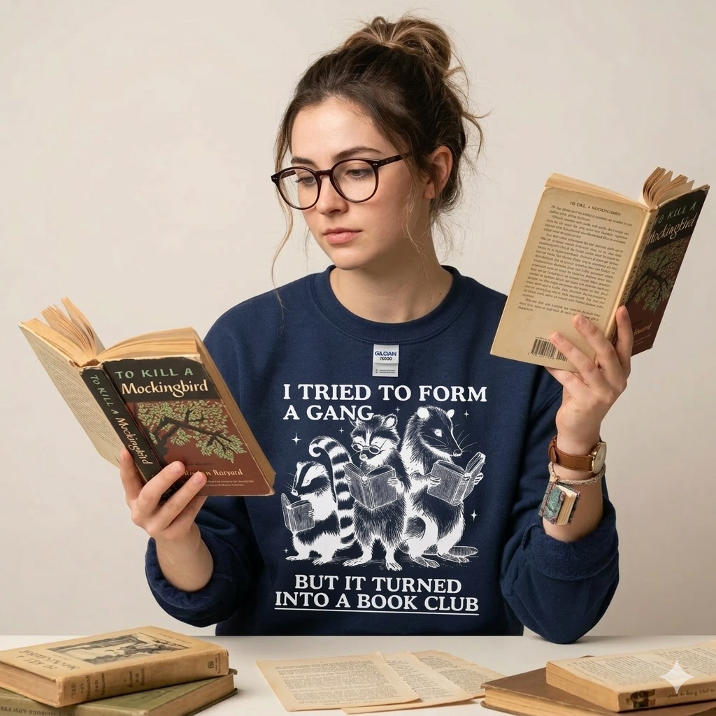 I Tried To Form A Gang Sweatshirt Funny Bookish Merch
