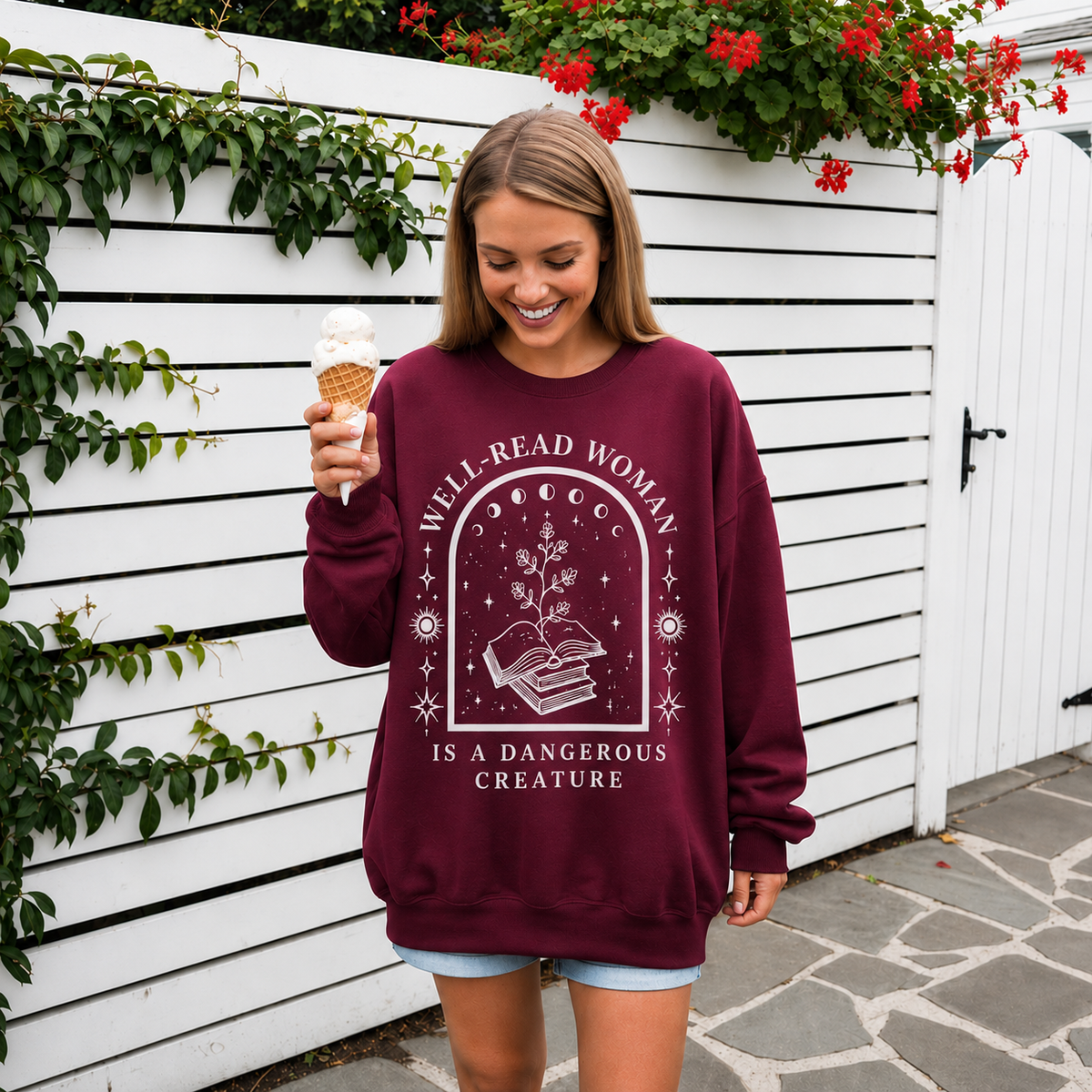 Well- Read Women Sweatshirt Bookish Merch 