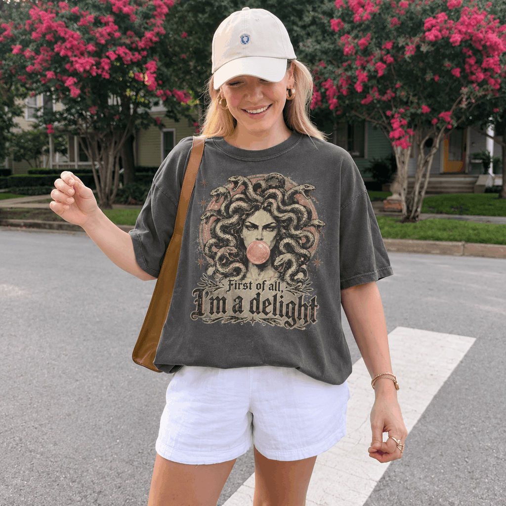 Medusa With Bubblegum Shirt | First of All, I'm a Delight T-Shirt
