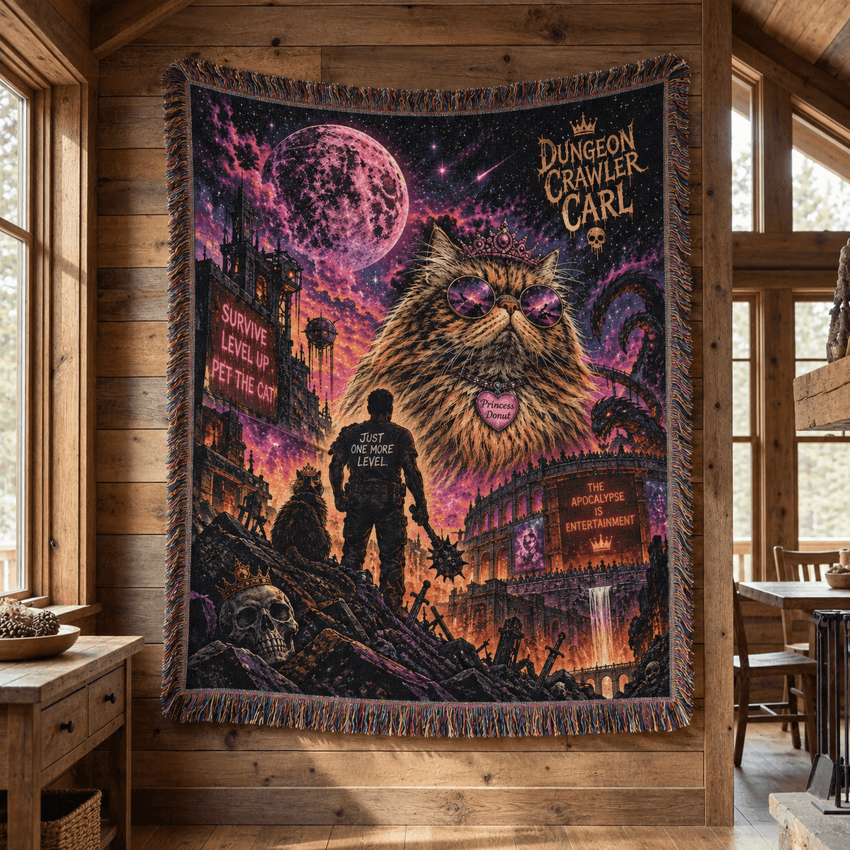 Princess Donut Woven Blanket | Dungeon Crawler Carl Woven Blanket Tapestry