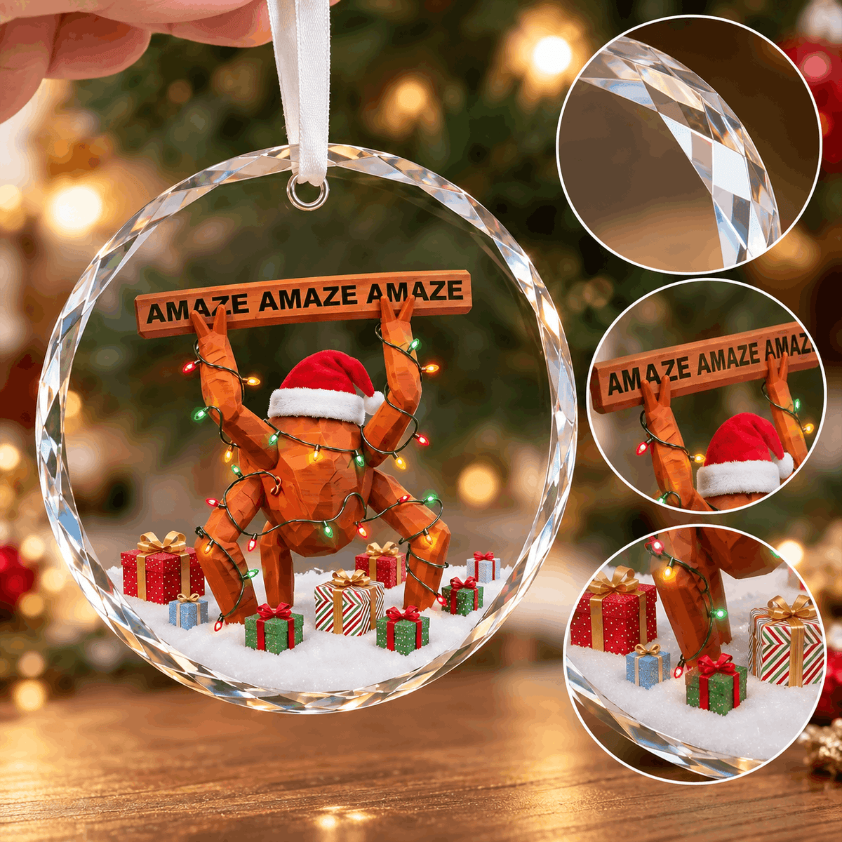 Project Hail Mary Rocky Ornament | Rocky Amaze Premium Crystal Glass Ornament