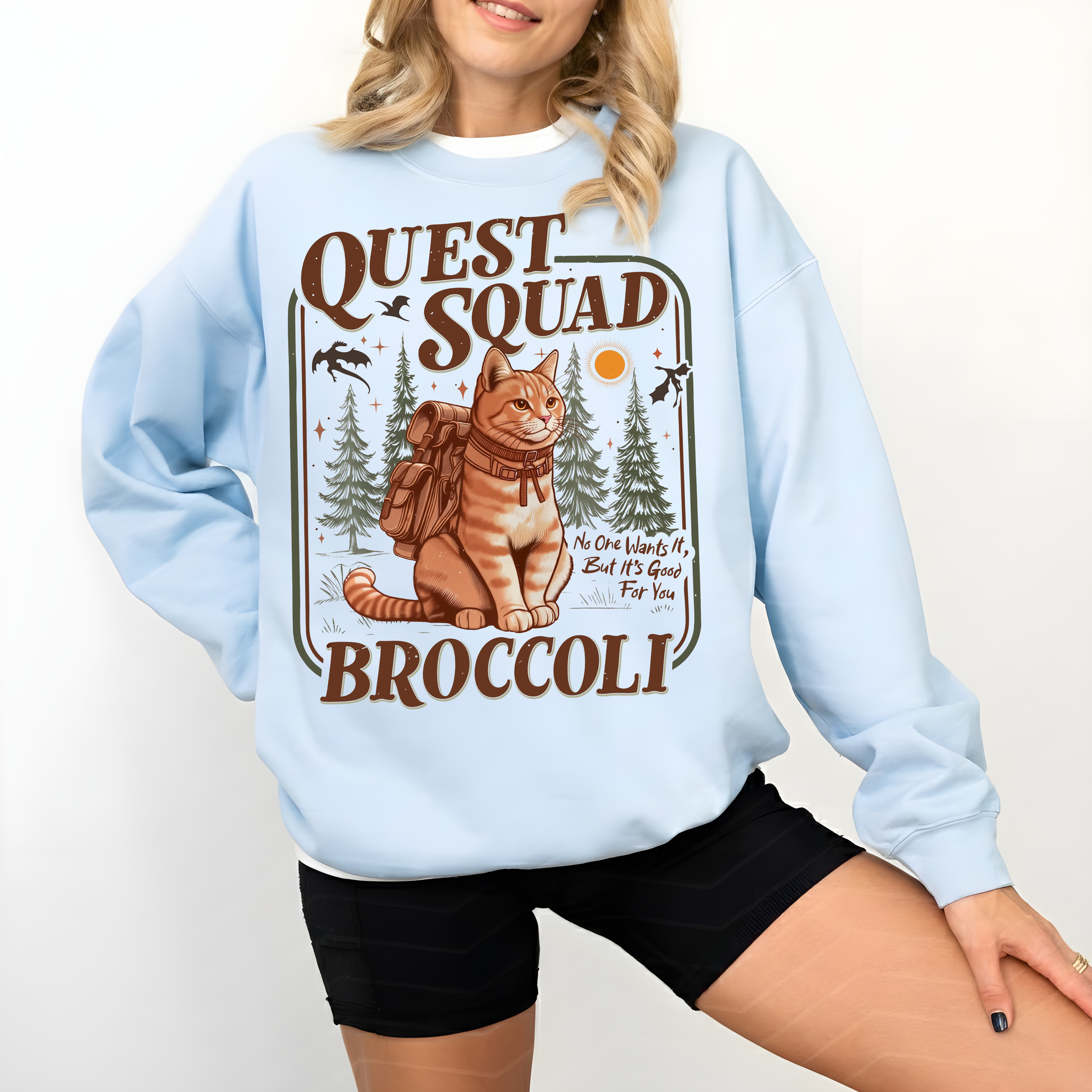 Quest Squad Broccoli Sweater Fourth Wings Merch