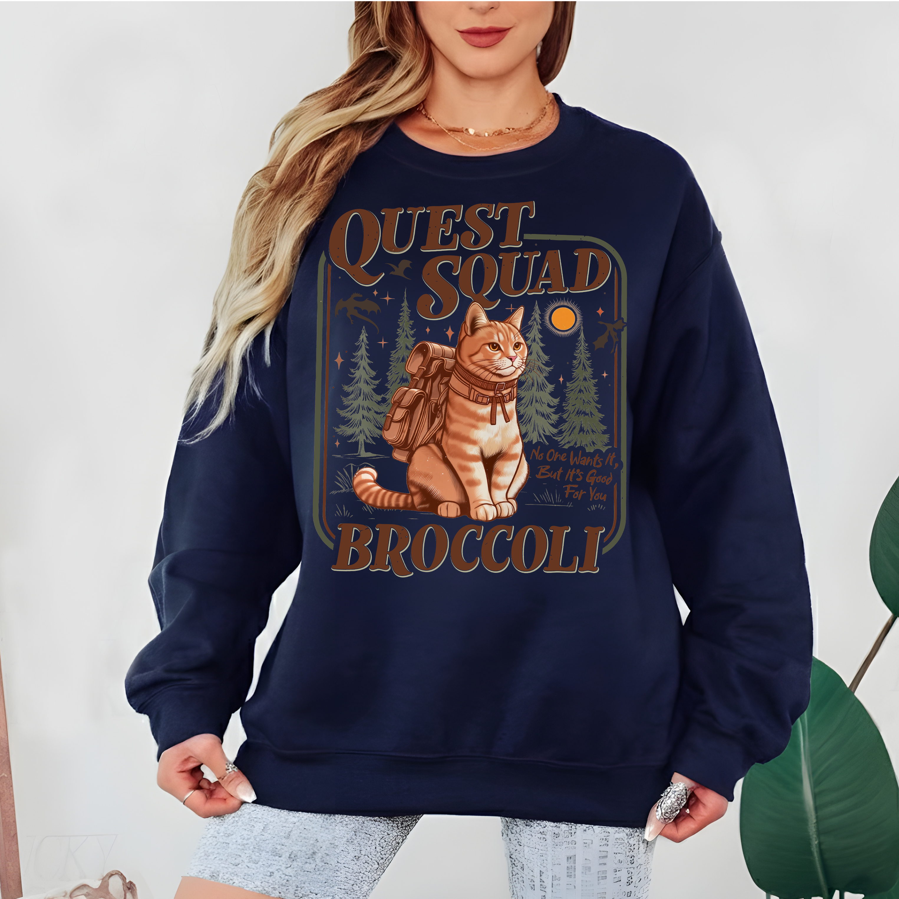 Quest Squad Broccoli Sweater Fourth Wings Merch