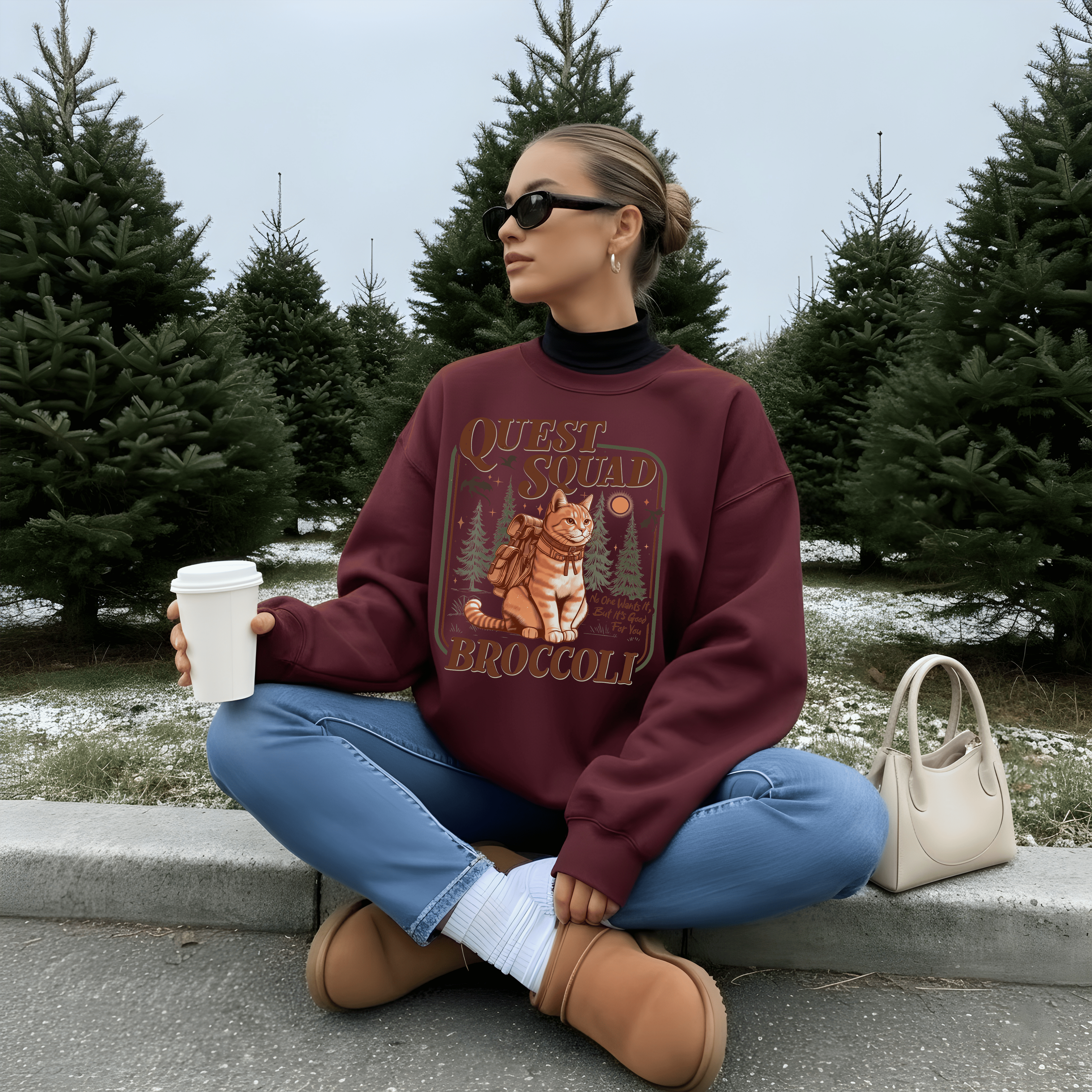 Quest Squad Broccoli Sweater Fourth Wings Merch