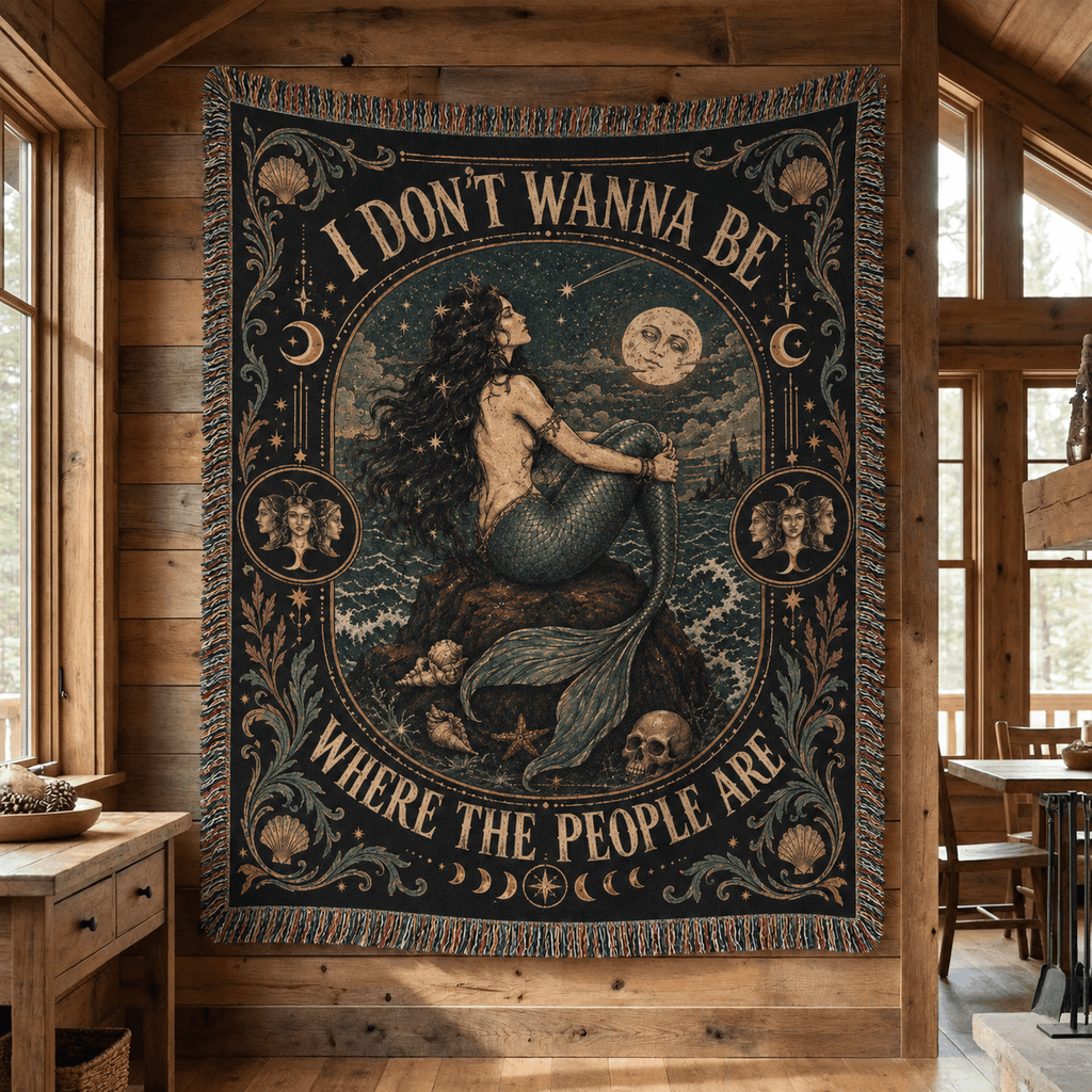 Siren Mermaids Odyssey Woven Blanket