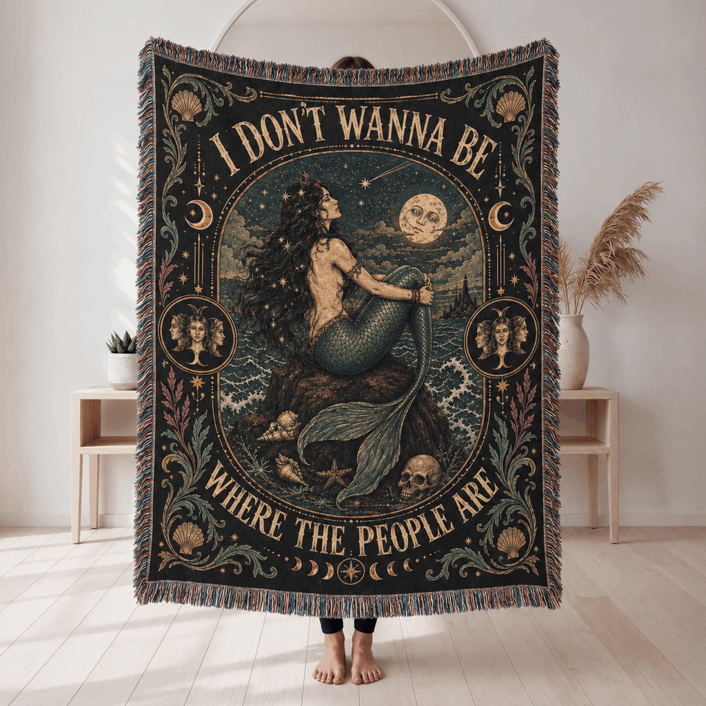 Siren Mermaids Odyssey Woven Blanket