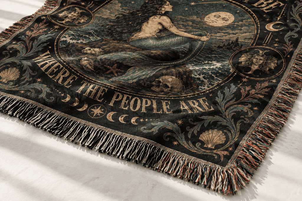 Siren Mermaids Odyssey Woven Blanket