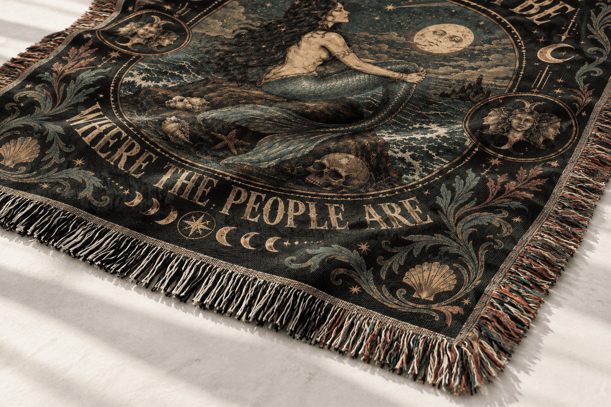Siren Mermaids Odyssey Woven Blanket