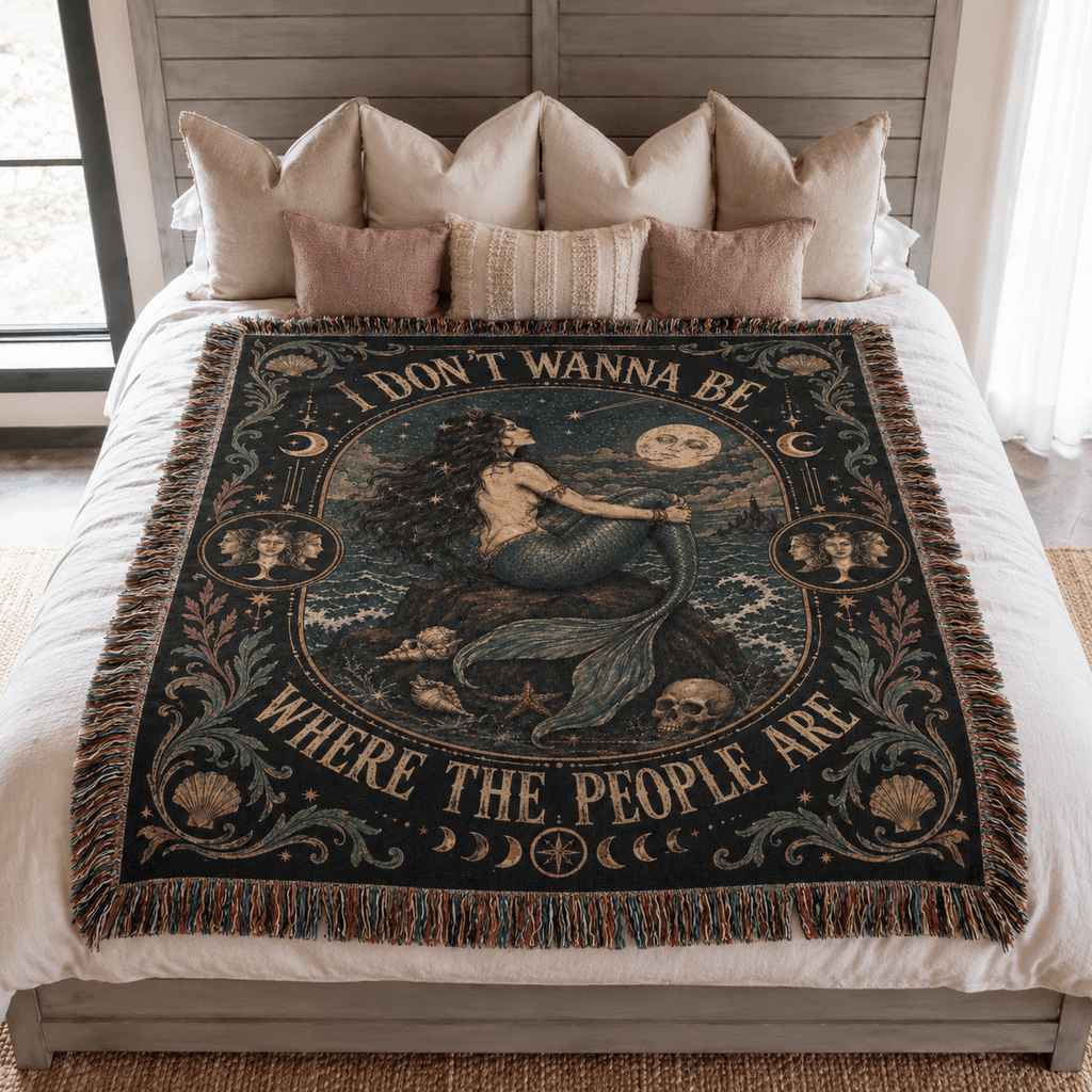 Siren Mermaids Odyssey Woven Blanket